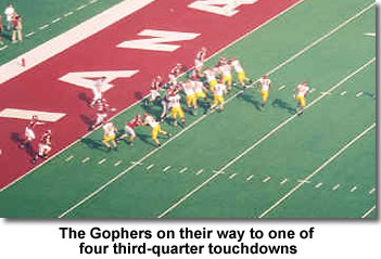 Gophers Driving against Indiana